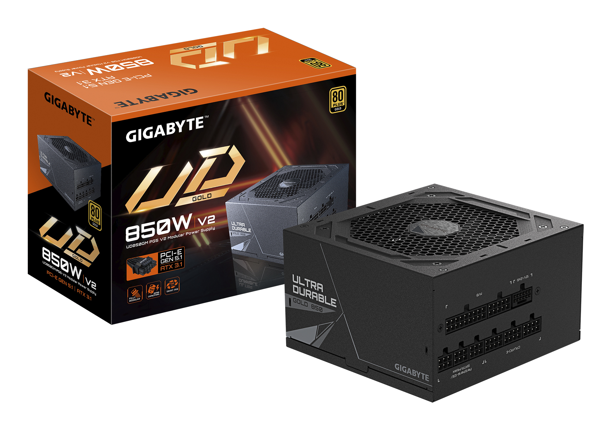 Fuente de poder GIGABYTE GP-UD850GM PG5 V2   